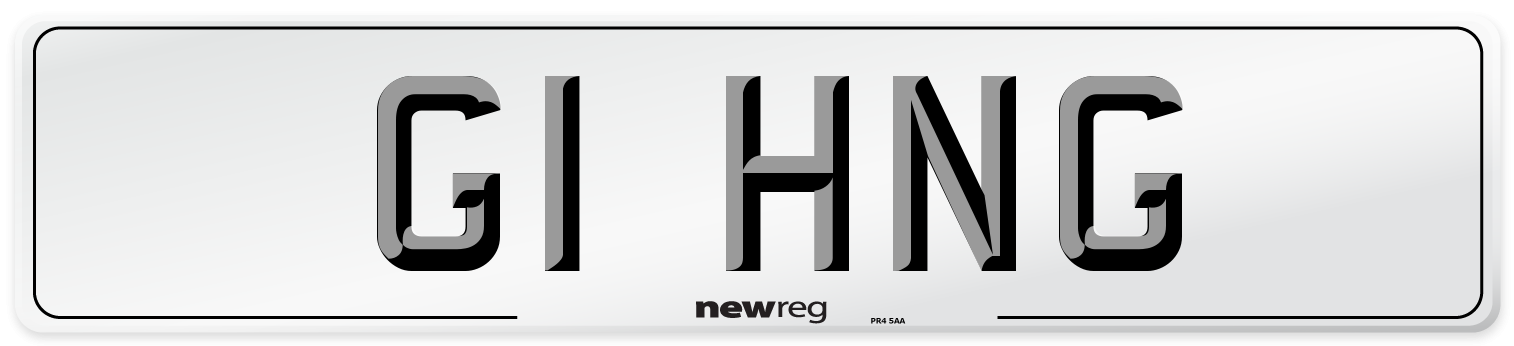 G1 HNG Number Plate from New Reg